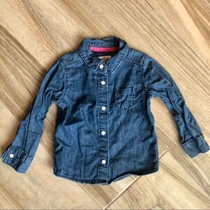 CAT & JACK Lightweight Jean Button Down Shirt